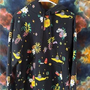 Nike Black Floral Graphic Hoodie
